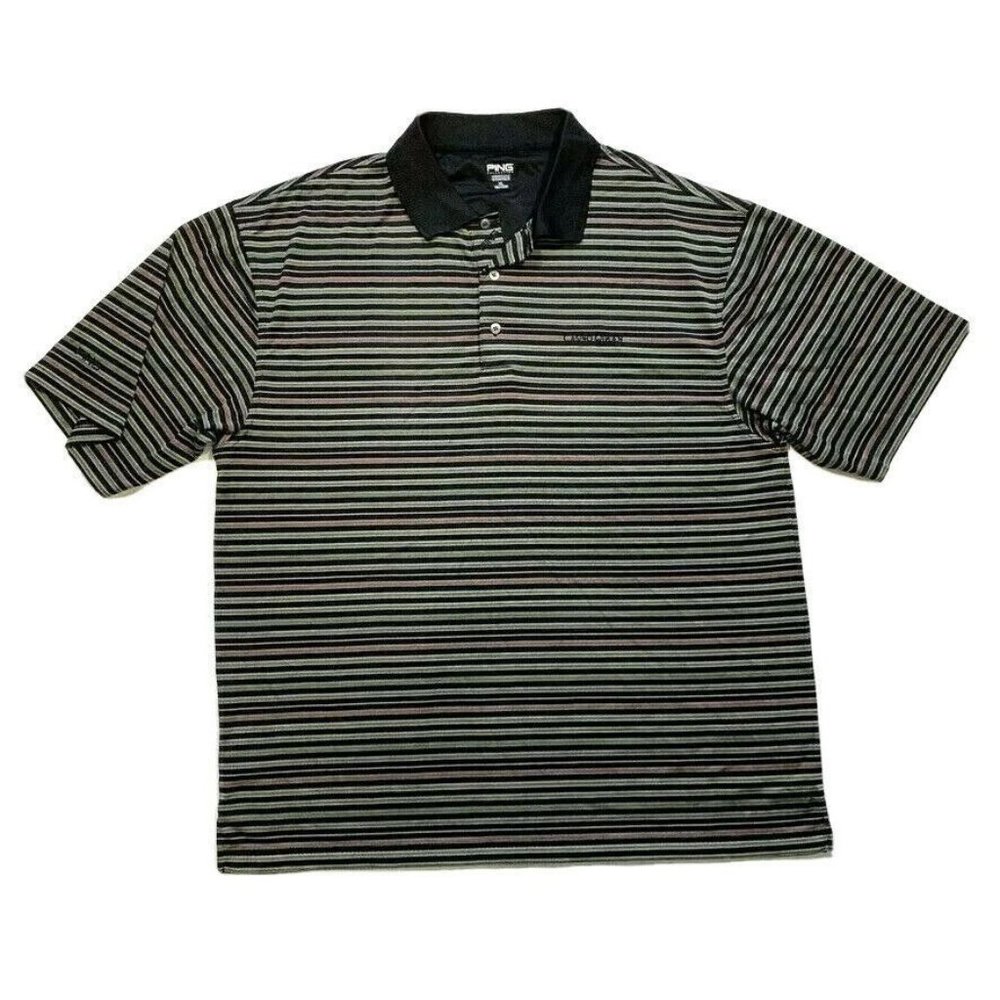 Ping Collection Polo Shirt Mens XL Performance Dynamics Short Sleeve Striped NEW